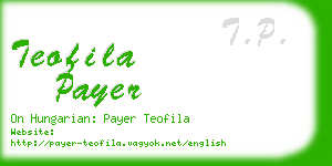 teofila payer business card